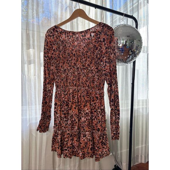 Beach Lunch Lounge Brown Cheetah Print Dress - Picture 4 of 5